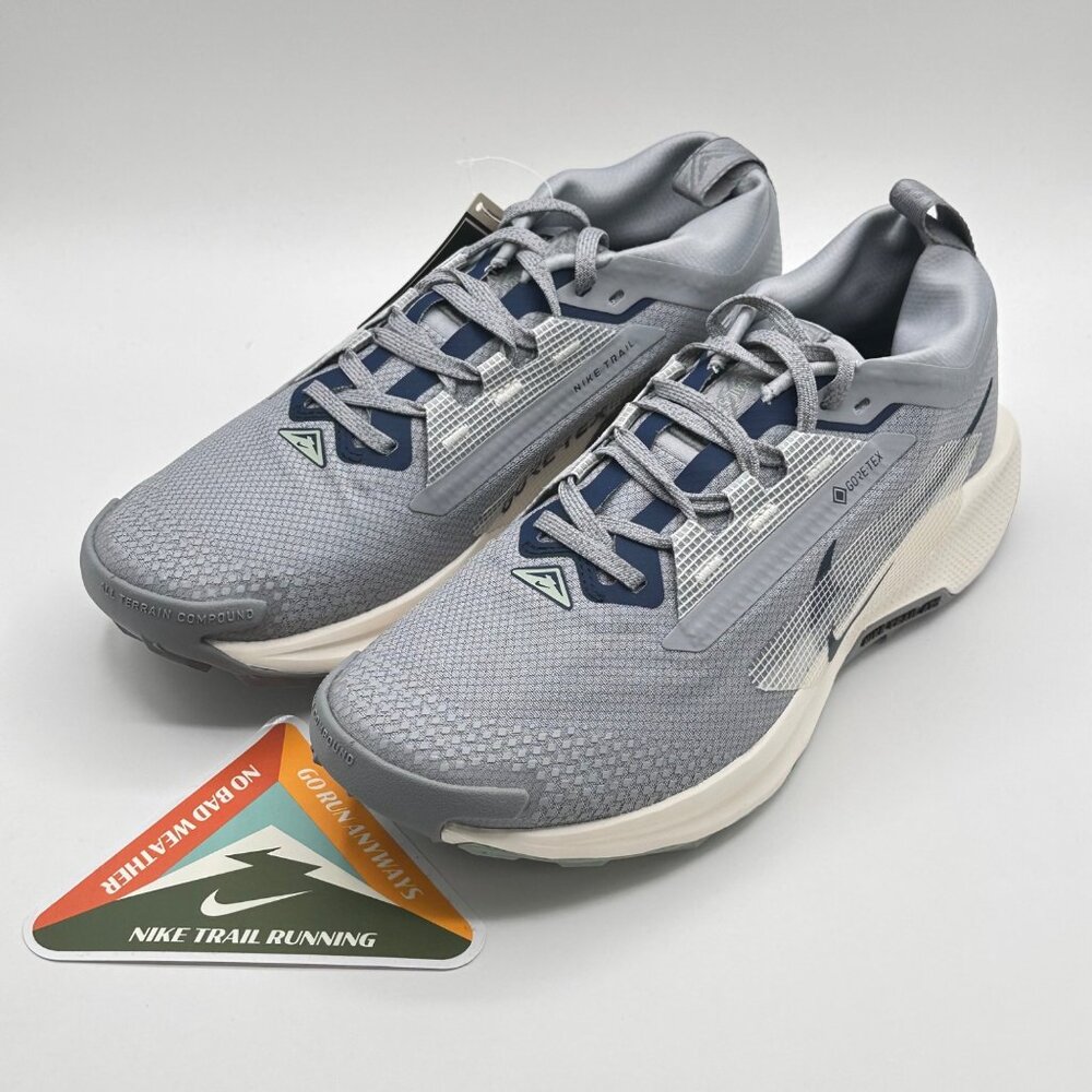 Men's Nike React Pegasus Trail 5 Gore-Tex Cement Grey FQ0908-006 VNDS Sz 7 NEW - Picture 2 of 12
